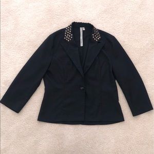 Urban Outfitters studded collar black blazer